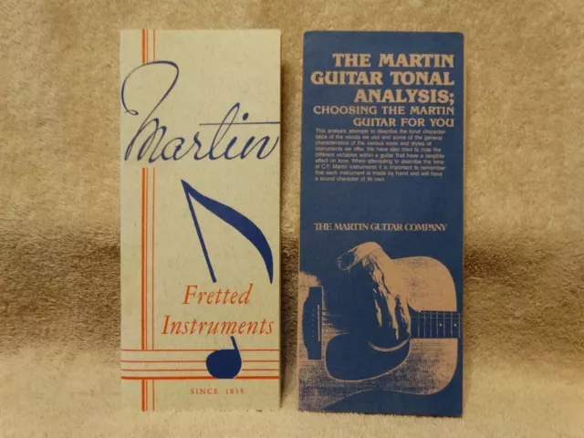 2 MARTIN GUITAR Pamphlets / Brochures Fretted Instruments / Choosing The Martin