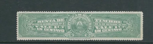 Honduras 1927 Bollo, Renta De Timbre 1c Verde Leggere Descr.