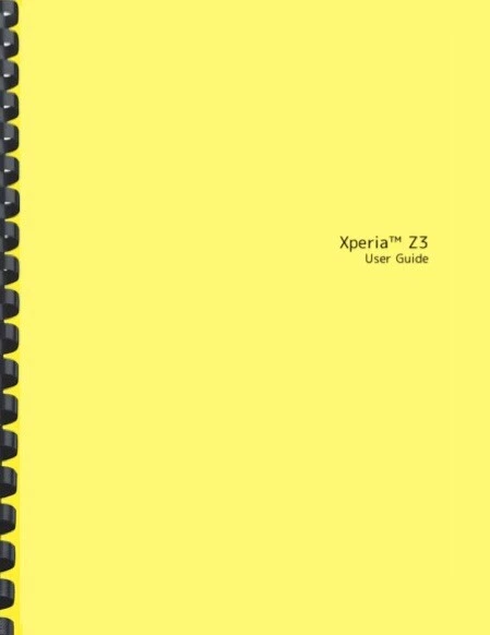 Sony Xperia Z3 USER GUIDE OWNER'S MANUAL
