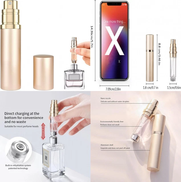 HAOXYO 5ml Portaprofumo da Viaggio Ricaricabile,Mini Porta Profumo da...