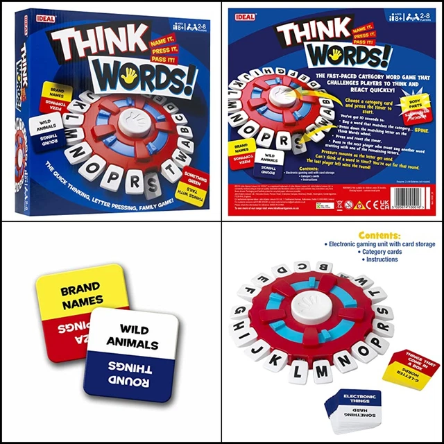 IDEAL THINK Words The Quick Thinking Letter Pressing Game Family