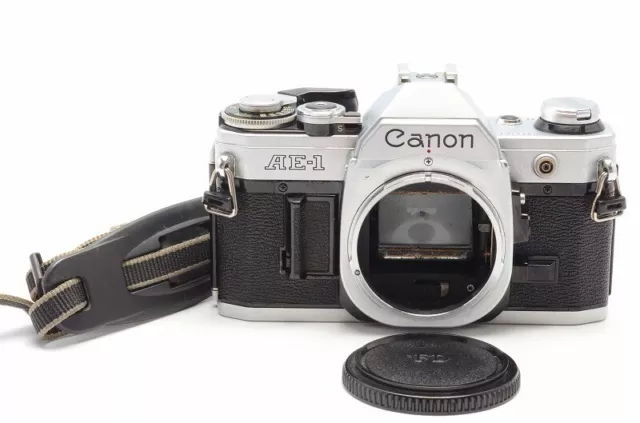 [ Casi Mint Con / Correa] Canon AE-1 Plata 35mm SLR Carrete Cámara De Japón 9734