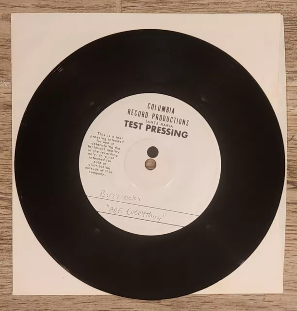 Super Rare Punk Artifact BUZZCOCKS VINYL 45 Test Pressing ARE EVERYTHING...