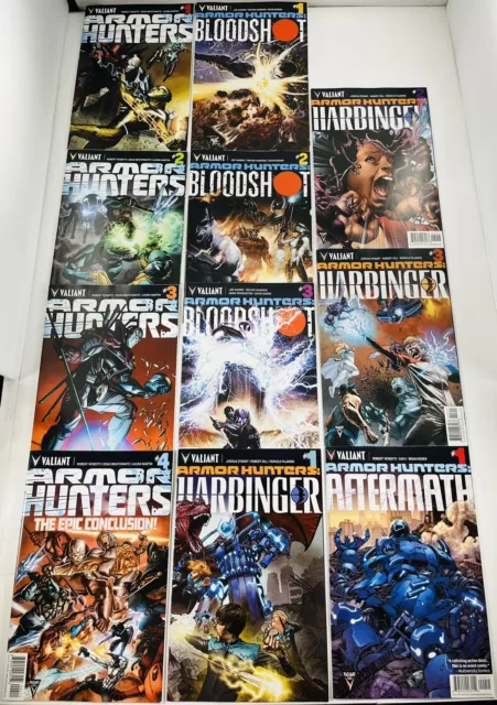 Lot Of 11 Armor Hunters #1-4 / Bloodshot 1-3 / Harbringer 1-3 Sets Valiant 2014