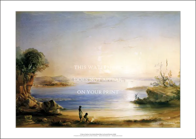 View From Rose Bay A1 Art Print – Conrad Martens 1836 – 84 x 59 cm Poster