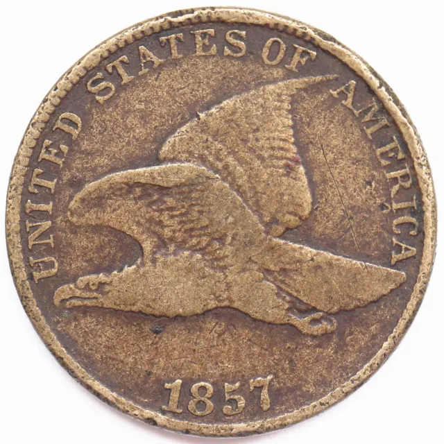 1857 American Flying Eagle Cent One Penny US 1C Copper-Nickel Coin