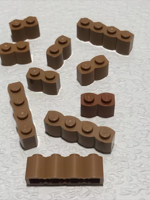 Lego Log Profile Palisade Bricks 30136 30137 Brown Orange Nougat Type Color Wall