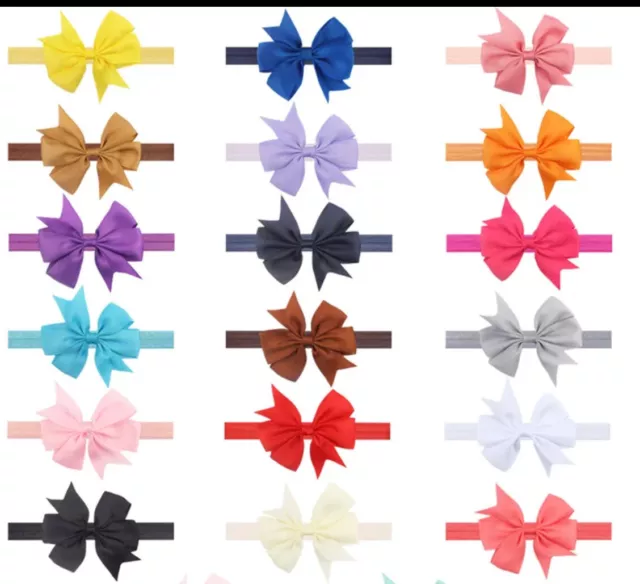 Cute Newborn Baby Girls Bow Headband Infant Headband Accessories (UK Seller )