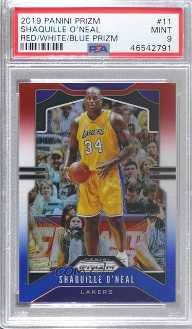 2019-20 Panini Prizm Red White & Blue Prizm Shaquille O'Neal #11 PSA 9 MINT HOF