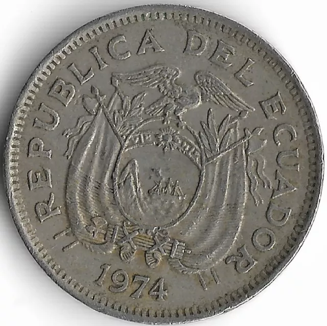 Ecuador 20 Centavos 1974 KM# 77.2