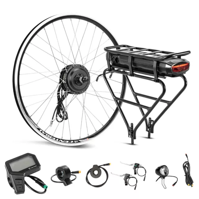 YOSE POWER E-bike Umbausatz 28" 36V 250W Frontmotor & 36V 13Ah Gepäckträgerakku