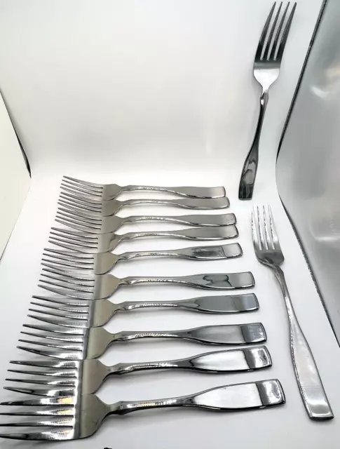 Vintage Delta AirLines Forks Lot of 12 Stainless Silverware Flatware Plane Inv C