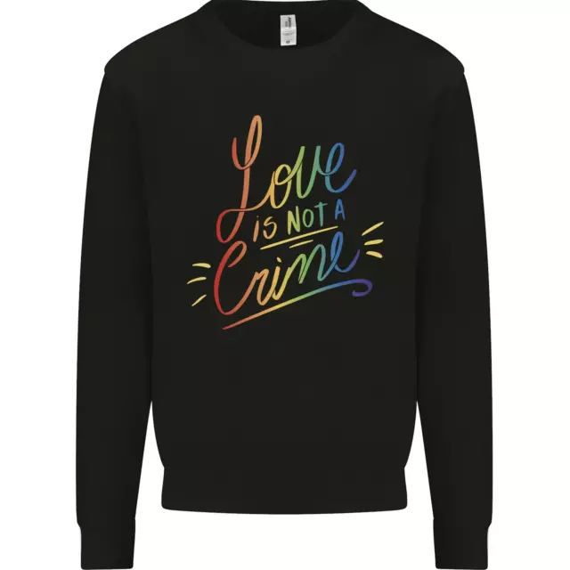 Love is Not a Crime LGBT Gay Awareness Mens Sweatshirt Jumper