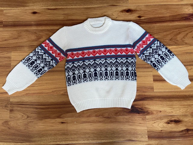 Maglione in pulover vintage retrò ragazzo ragazza taglia 5-6 anni
