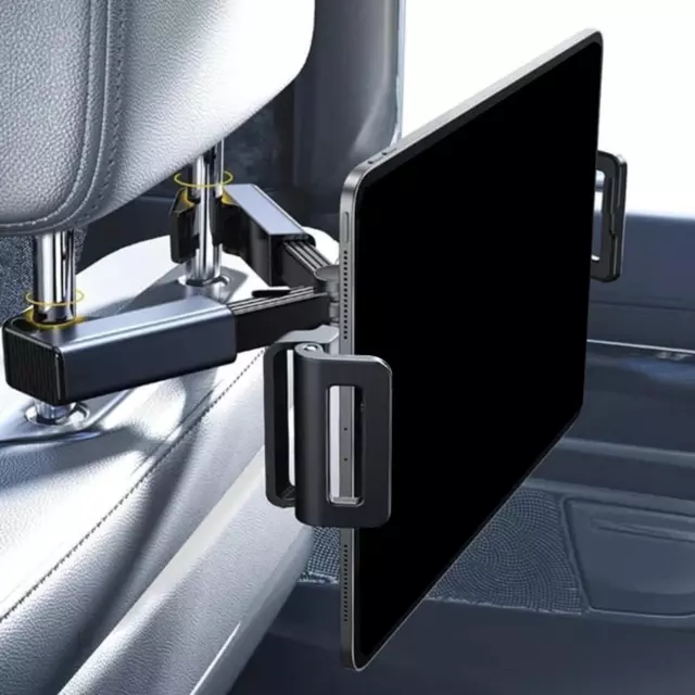 Tablet Headrest Holder Mount for Car Seat  fits iPads and Phones 4.7-12.9"