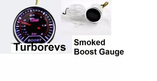 52Mm Smoked Turbo Boost Gauge For Honda Civic Accord Cdti