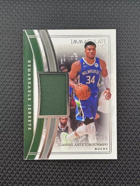 2022-23 Panini Immaculate - Giannis Antetokounmpo Game Worn Patch 50/99