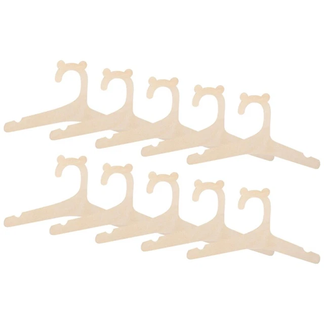 10 PièCes Cintre en Bois pour VêTements de BéBé Cintre en Bois Naturel pour BéH3