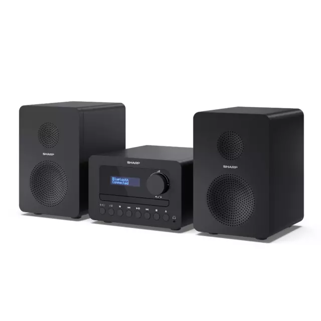 SHARP Hi Fi Micro Sound System Tokyo Bluetooth 5.0 DAB+ CD XL-B520D(BK)