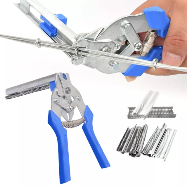 Type M Nail Ring Pliers Kit Poultry Bird Cage Fasten Hog Wire Clamp Staples Tool