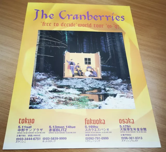 CRANBERRIES Poster JAPANISCH original PROMO NUR frei zu entscheiden 1996 Tour Poster