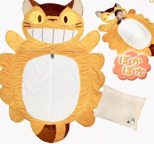 Studio Ghibli My Neighbor Totoro Catbus Bedding Set Sleeping Bag W/ Pillow Shraf