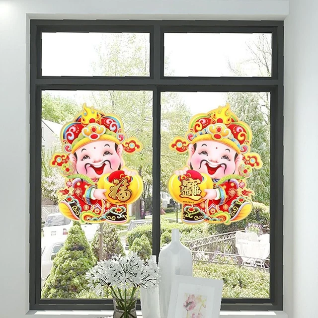 Cartoon Pattern Window Decal Wall Sticker Portrait Sticker Door Sticker