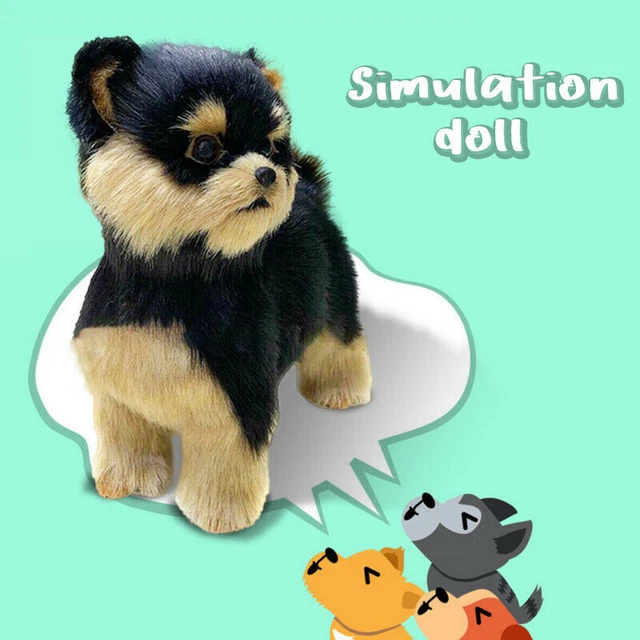 Realistic Pet Yorkie Dog Cute Simulation Toy Stuffed Dog Puppy Kid Birthday Gift
