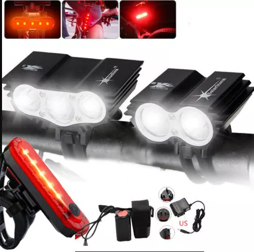 20000LM SolarStorm X2 X3 Bike Light LED Front Head Rear Bicycle Lamp Headlamp US