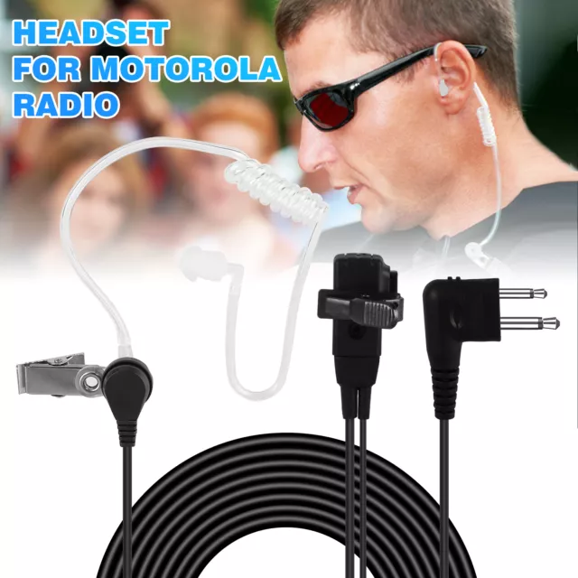 2-Pin Headset Earpiece Mic PTT for Motorola Radio Walkie Talkie CLS1110/1410 AXU