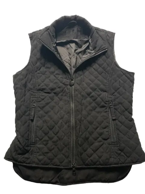 Outback Trading Quilted Microsuede Vest Size XS Black Style 2958
