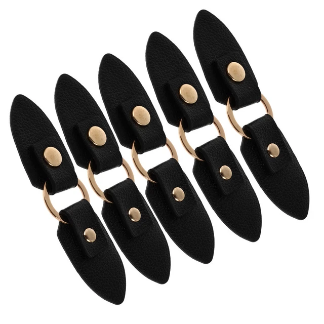 15 Pairs Pu Metal Buckle Wooden Sewing Buttons Coat Closure 2