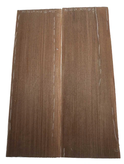 2x Bois Wengé Wenge Bois Panga 80x26-27cm x 9-11mm