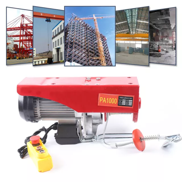 1600 W Sollevamento Elettrico Argano Impalcatura Gantry Officina Garage Gru 1000 kg