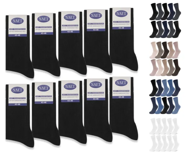 10 bis 30 Paar Business Socken 100% Baumwolle ohne Gummi ohne Naht Herren Damen