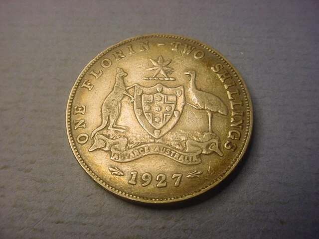 Australia Florin 1927 George V 0.3363 ASW #77762