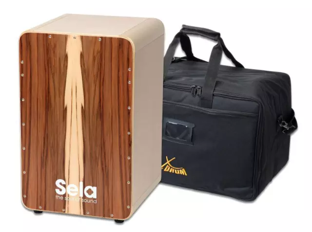 Sensationells Cajon Satin Nuss SET Gigbag herausnehmbar Snare System Clap Corner