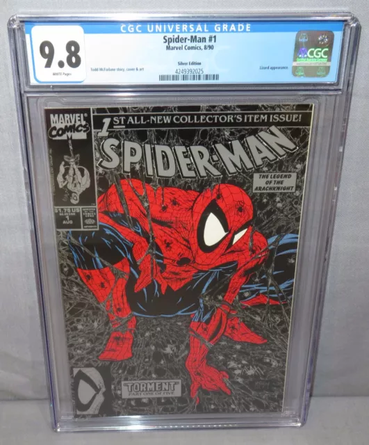 SPIDER-MAN #1 (Silver Edition Variant) CGC 9.8 NM/MT Marvel Comics 1990