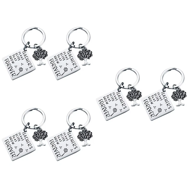 6 Pcs hanging pendant keychains Porte-clés Cadeau Pour Professeur Porte-clés De
