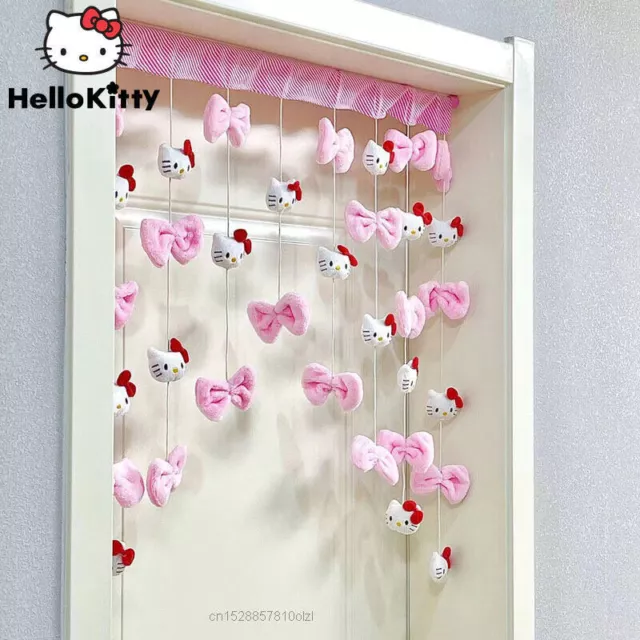 Sanrio Hello Kitty Cute Kawaii Door Curtain Plush Dolls Bedroom wall Decoration