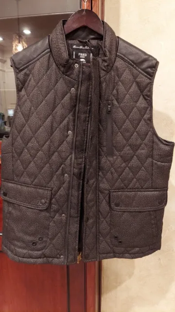Fried Denim NWT Vest Mens Extra Large Black Full Zip Jacket Pockets  New A204