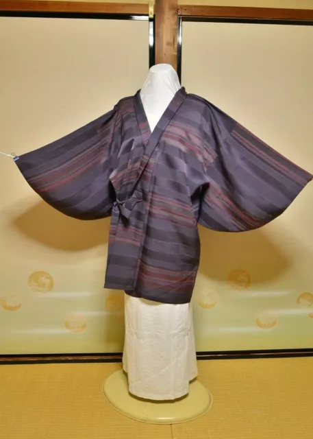 Silk HAORI Women Japanese vintage Kimono Jacket /930