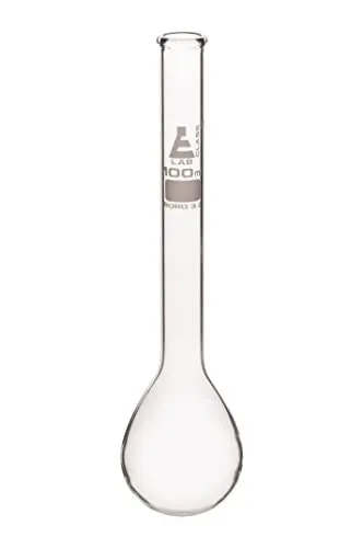 Kjeldahl Flask 100mL - Long Neck Round Bottom - Borosilicate Glass - Labs