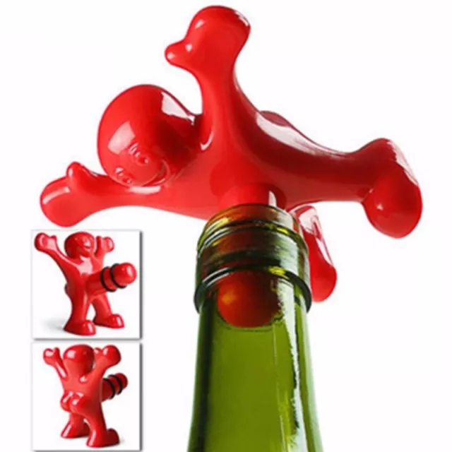 Novelty Bar Tools Wine Cork Bottle Plug Funny Happy Man Guy Wine Stopper