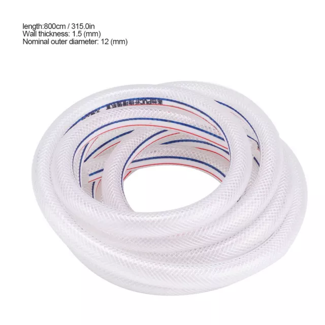 Tuyau Flexible Tressé En PVC 8/12mm Renforcé Pour L'irrigation Du Jardin