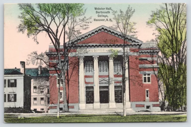 Hanover New Hampshire~Dartmouth College~Webster Hall~Buildings Beside~c1910