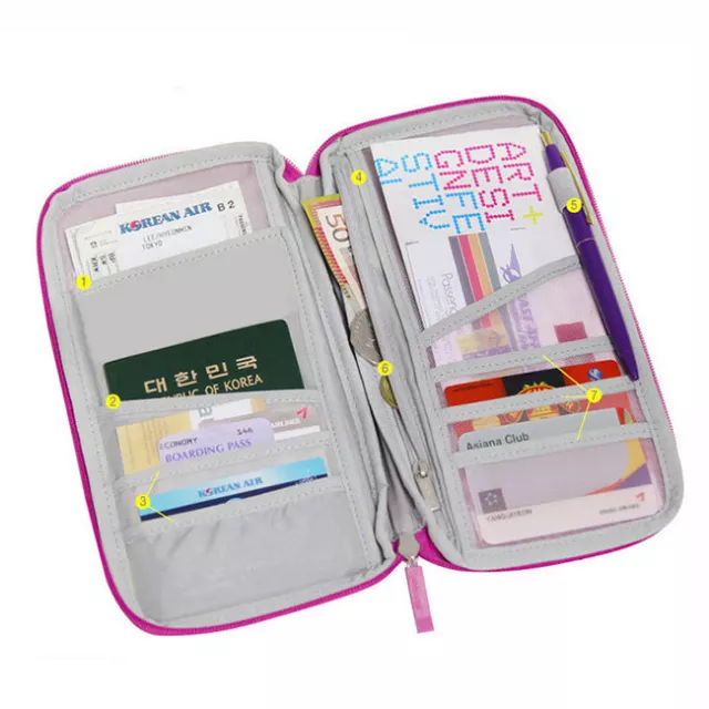 NEW Travel Bag Wallet Purse Document Organiser Zipped Passport Tickets ID Holder 3