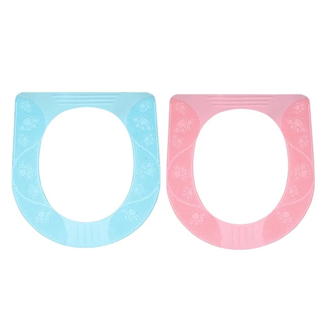2 Pack Toilet Mat for Adults & Kids Potty Training for Oval, Round Toilets H9YY6