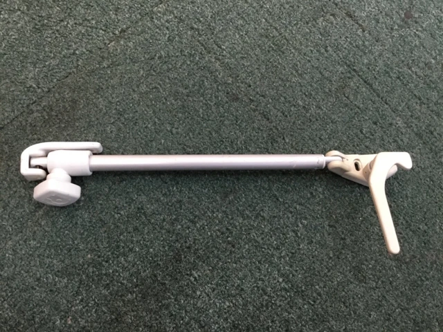 Pair Of 230mm Polyplastic Window Stays - Lever Lock, Screw Fix For Caravans & Motorhomes