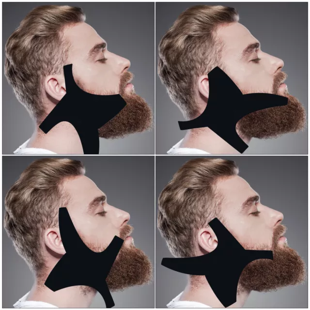 Beard Shaping Tool Multiple Styling Template Shaper Stencil Trimming Symmetry UK